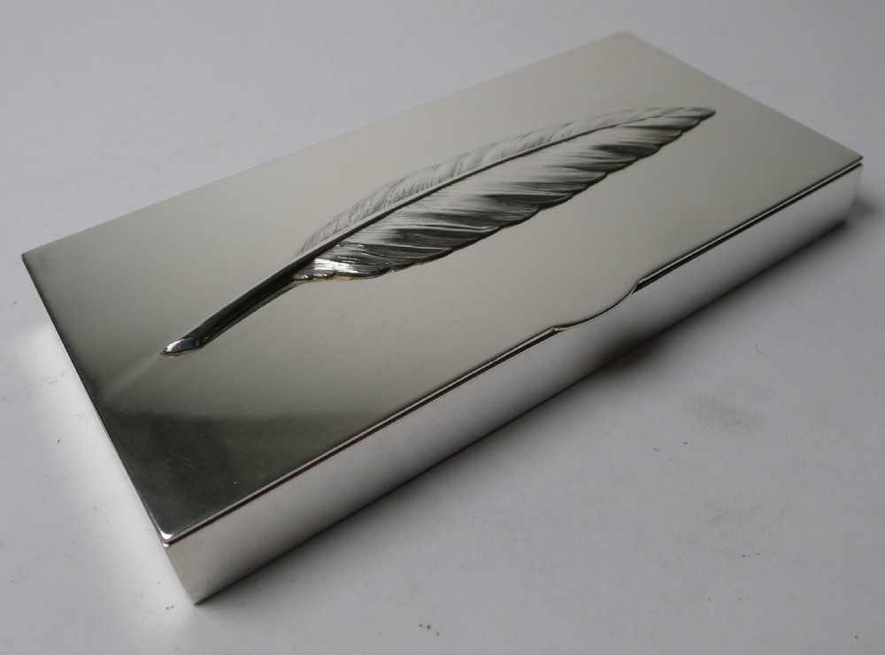 French Silver Plated Modernist Box by Deschamps Freres, Paris c.1950