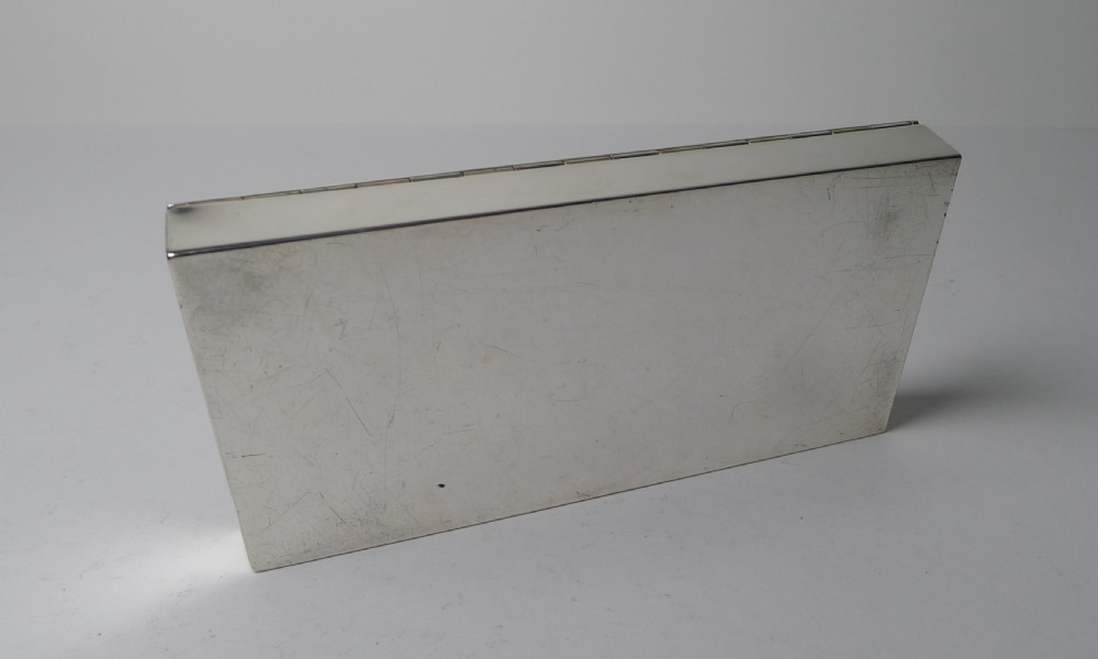 French Silver Plated Modernist Box by Deschamps Freres, Paris c.1950 View V