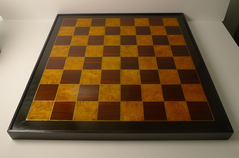 Large Wooden Chess Board c.1890 View III