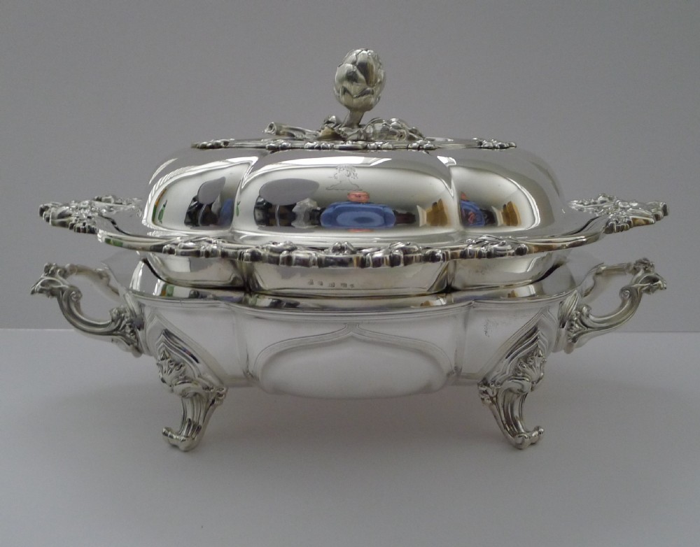 Grand Elkington Silver Plate Entree / Chafing Dish - 1853