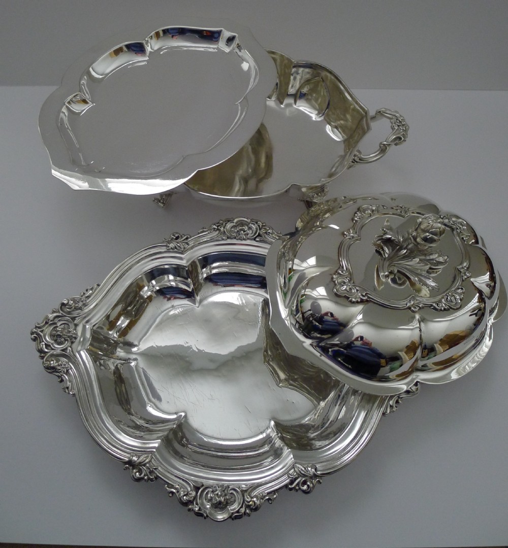 Grand Elkington Silver Plate Entree / Chafing Dish - 1853 View V