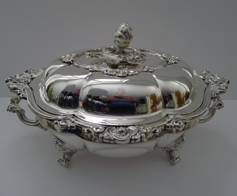 Grand Elkington Silver Plate Entree / Chafing Dish - 1853 View VII