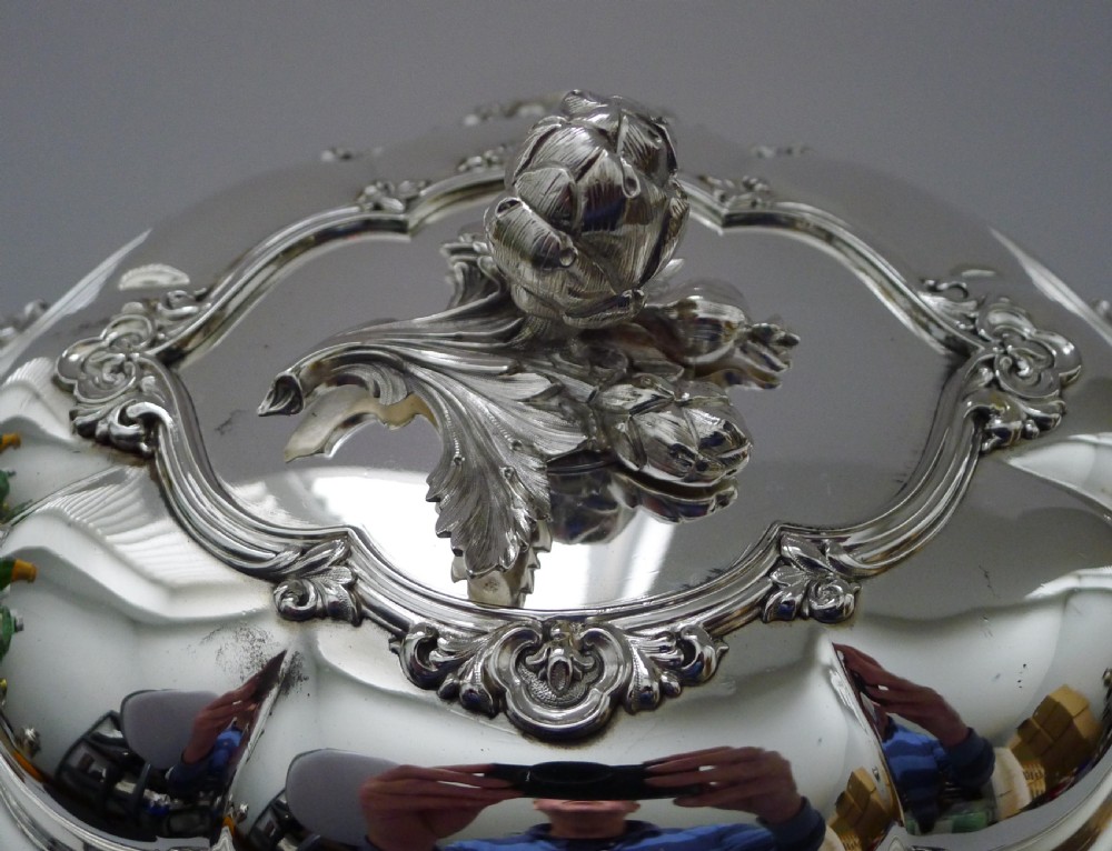 Grand Elkington Silver Plate Entree / Chafing Dish - 1853 View VIII