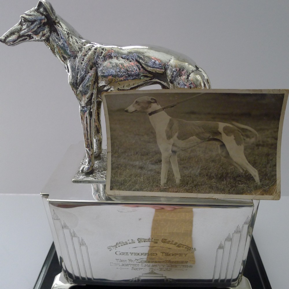 Handsome Art Deco Greyhound Racing Trophy Box - 1932 View XIV