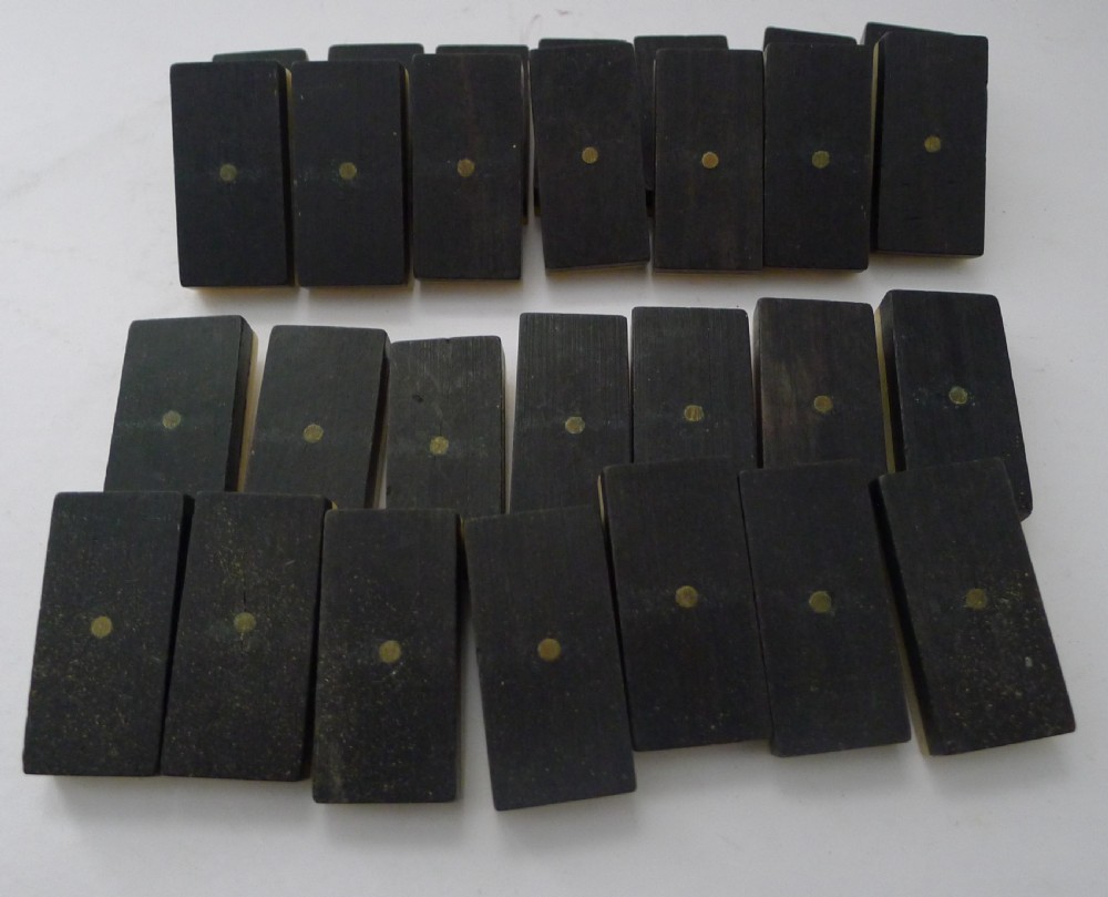 Antique English Ebony and Bone Dominoes c.1910 View VI