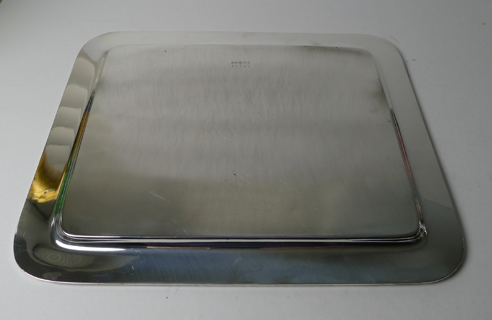 Elegant English Silver Plated Cocktail Tray by Barker Brothers c.1900 View VII