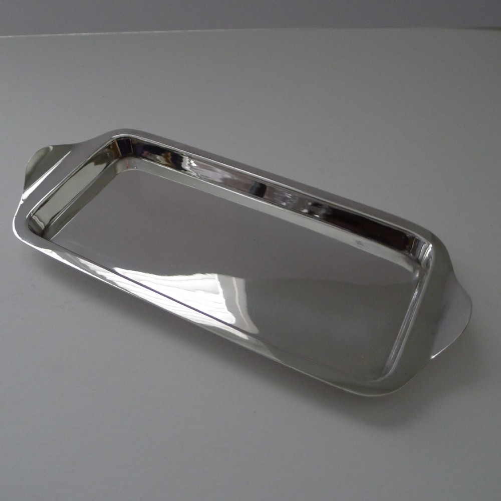 Asprey, London, Small Silver Plated Cocktail Tray c.1910