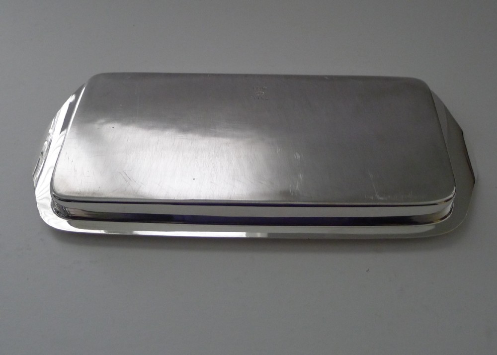 Asprey, London, Small Silver Plated Cocktail Tray c.1910 View V
