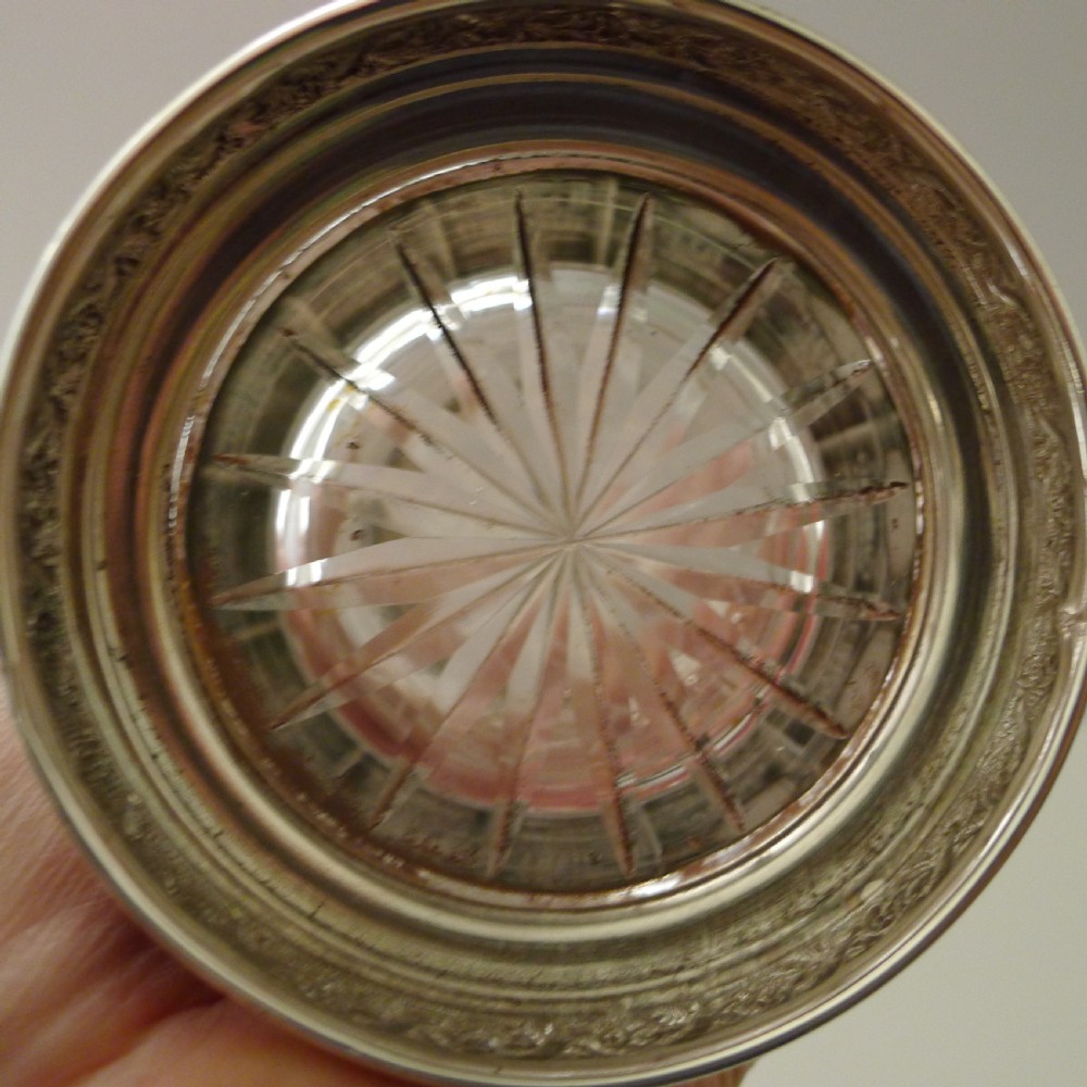 Rare Spanish Sterling Silver Mounted Art Deco Recipe Cocktail Shaker c.1940 View X