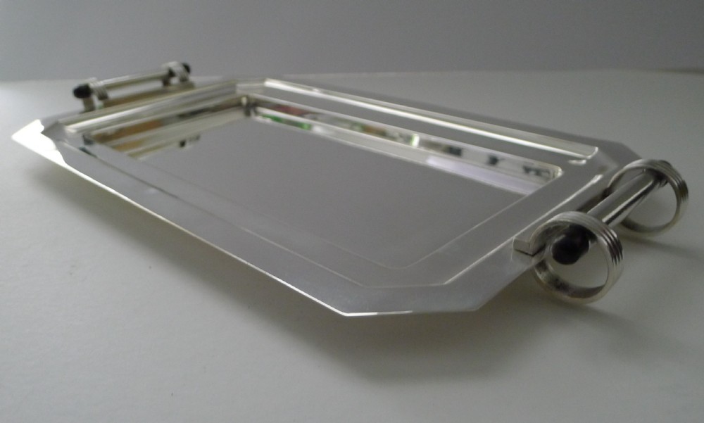 Albert Frionnet, Paris - Art Deco Silver Plated Cocktail Tray View II