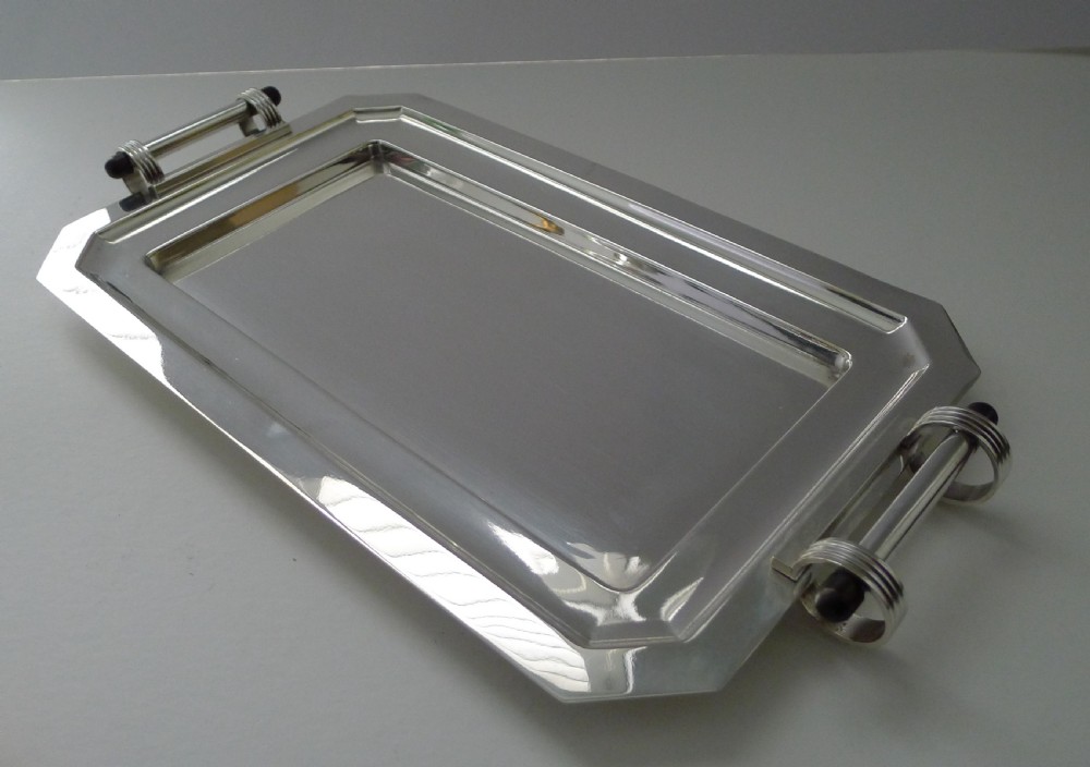 Albert Frionnet, Paris - Art Deco Silver Plated Cocktail Tray View III