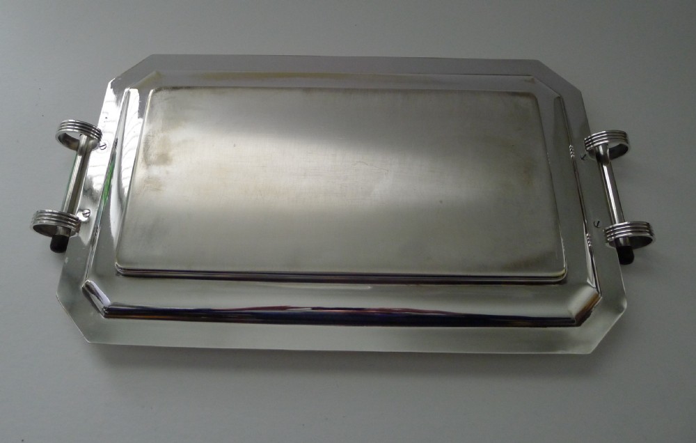 Albert Frionnet, Paris - Art Deco Silver Plated Cocktail Tray View VII