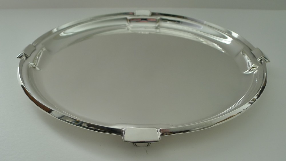 Smart Art Deco Silver Plated Cocktail Tray by Walker & Hall View IV