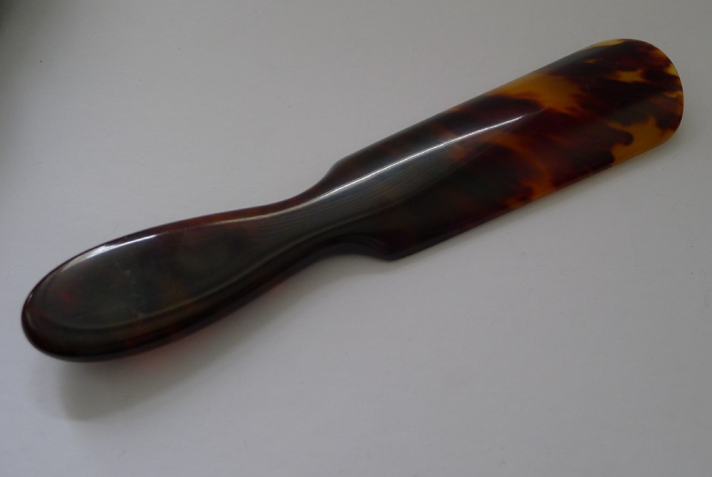 Gold Inlaid Tortoiseshell Shoe Horn c.1900 View VI