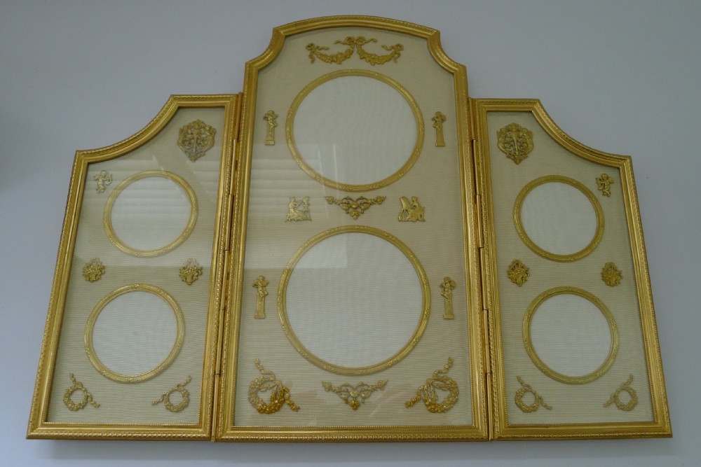 Magnificent French Gilded Bronze Six Aperture Picture Frame View II