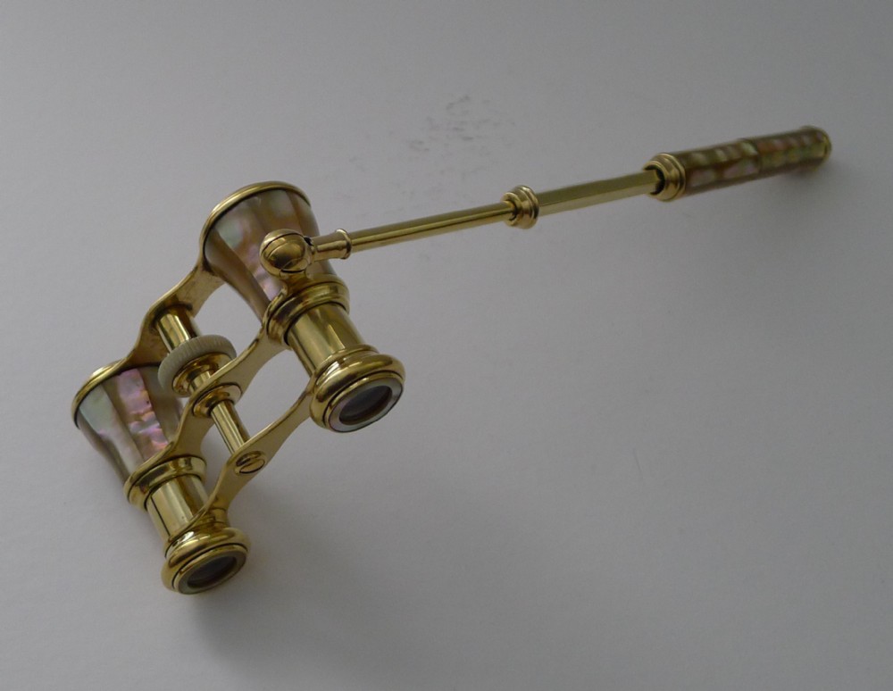 Asprey, London - Pair Mother of Pearl Opera Glasses c.1910/1920