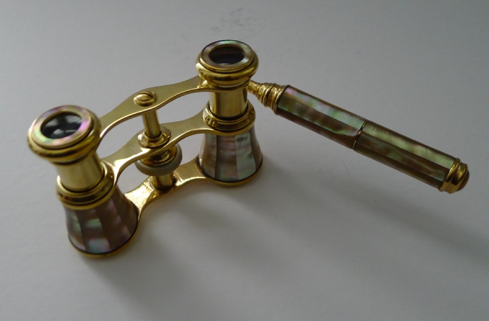 Asprey, London - Pair Mother of Pearl Opera Glasses c.1910/1920 View IV