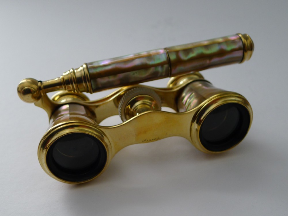 Asprey, London - Pair Mother of Pearl Opera Glasses c.1910/1920 View VII