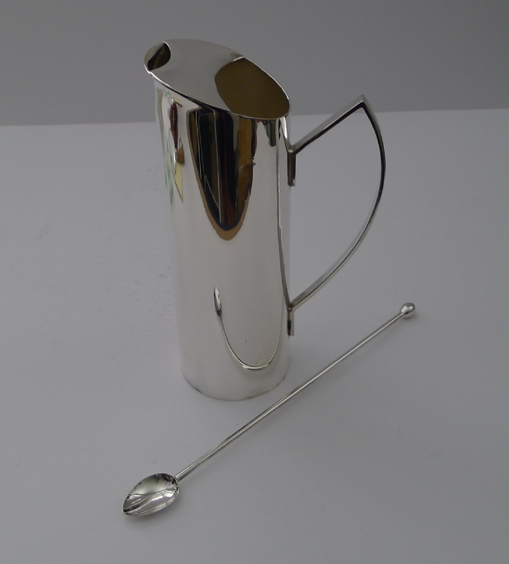 Art Deco Martini / Cocktail Jug and Mixing Spoon c.1940