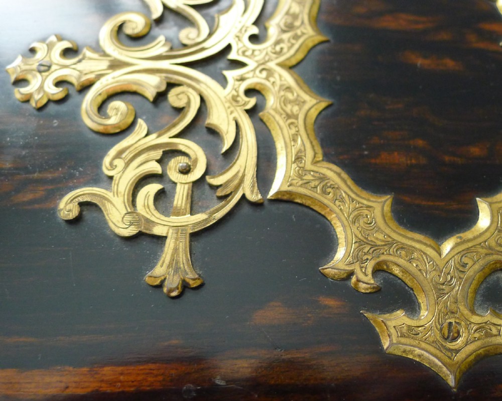 Fine Antique English Gilded Bronze Mounted Coromandel Lap Desk View XIII