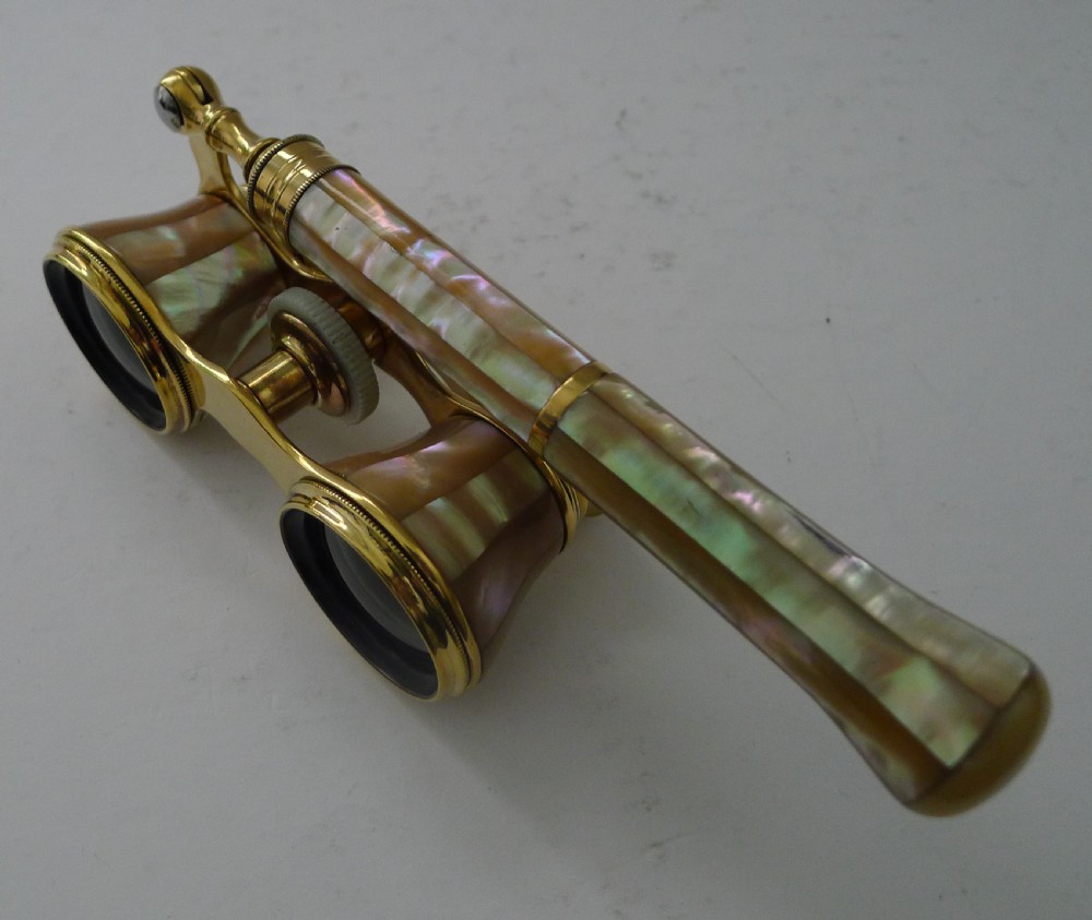 Fine Pair of Mother of Pearl Opera Glasses by Dolland, London View III