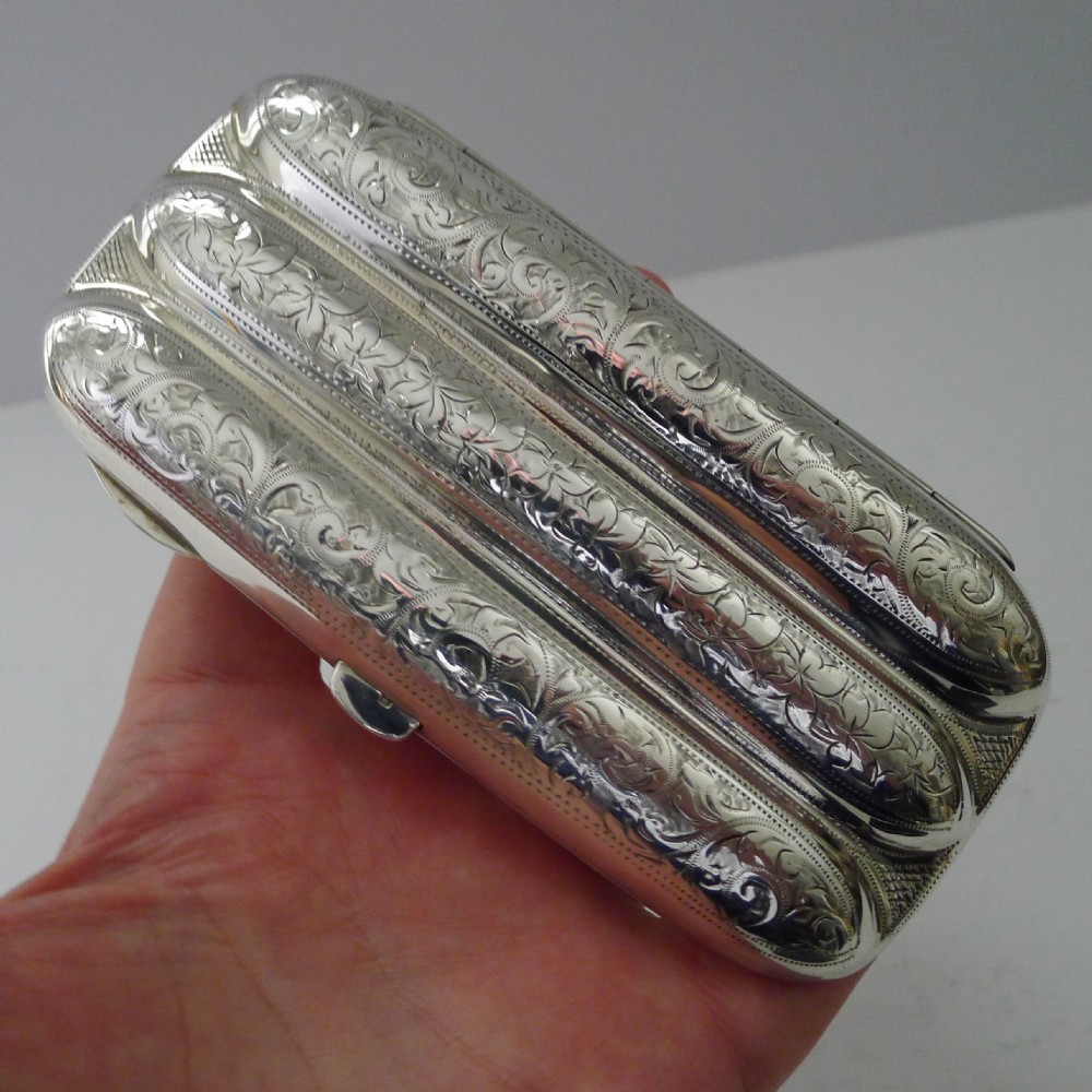Antique English Three Finger Cigar Case - Birmingham 1919 View IV
