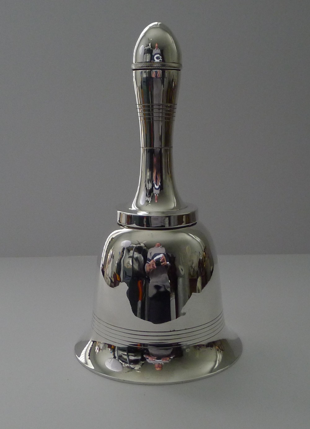 English Art Deco Novelty Cocktail Shaker by Asprey, London, Reg. For 1937