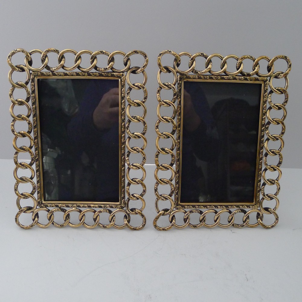 Handsome Pair English Antique Brass 