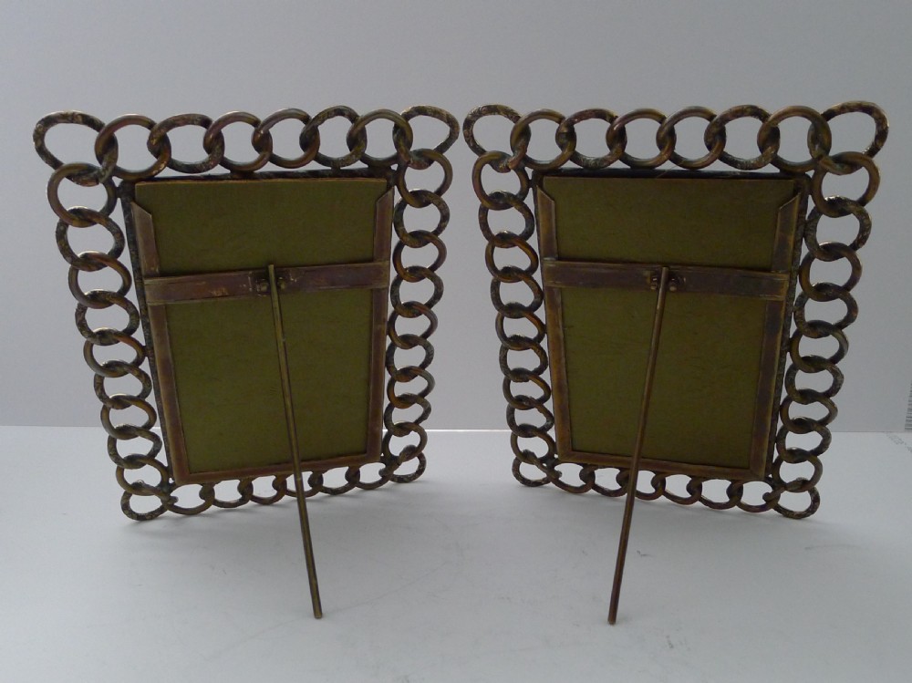 Handsome Pair English Antique Brass 