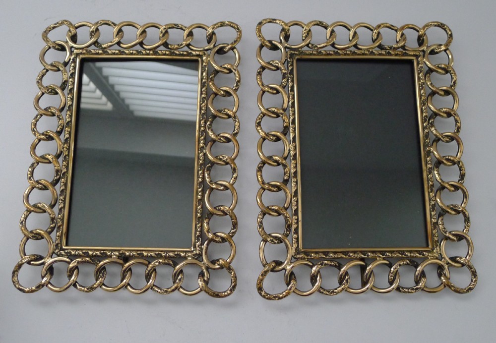 Handsome Pair English Antique Brass 