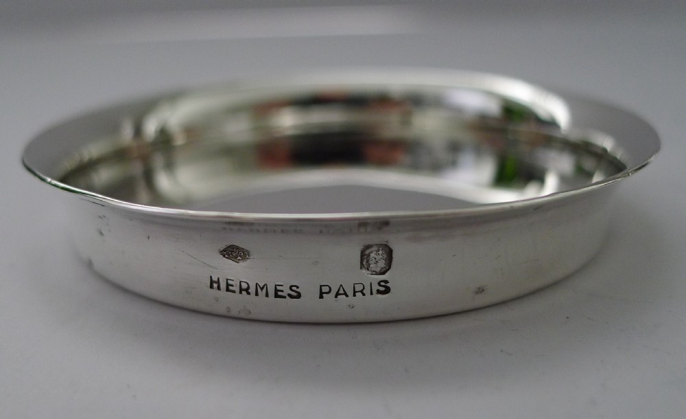 Hermes, Paris, Solid Silver Ring Dish / Vide Poche c.1950 View V
