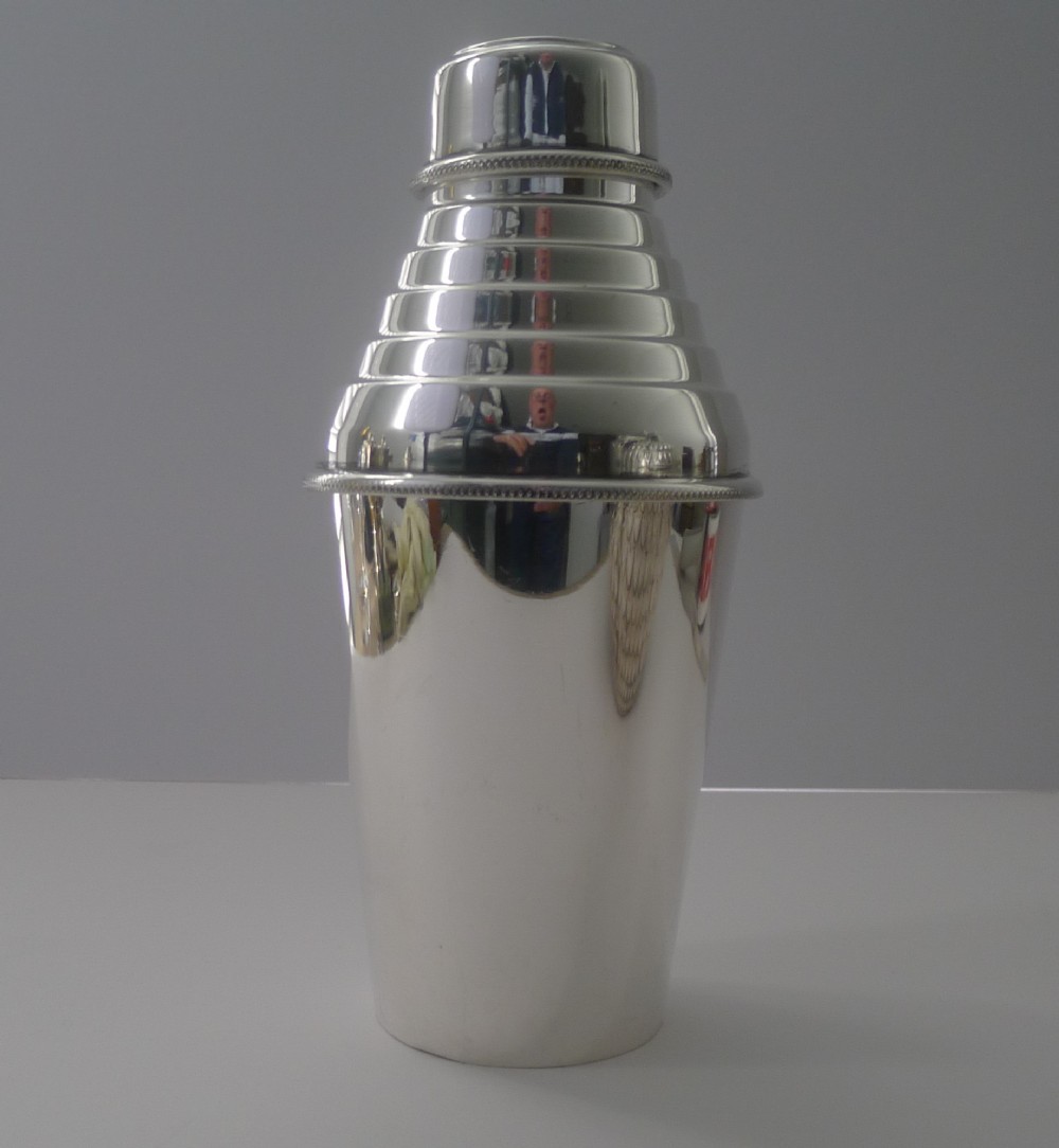 Hukin & Heath - Art Deco Silver Plated Cocktail Shaker c.1930