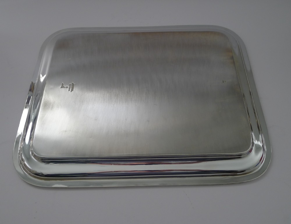 Fine Antique Silver Plated Cocktail Tray by Walker & Hall
 View VII