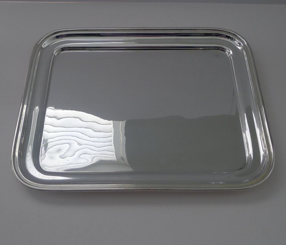 Fine Antique Silver Plated Cocktail Tray by Walker & Hall
