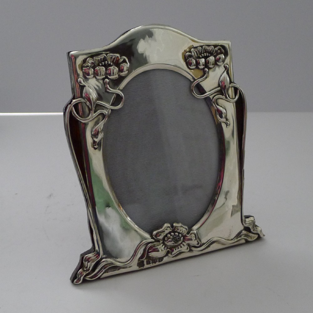 English Silver Art Nouveau Picture Frame - 1902