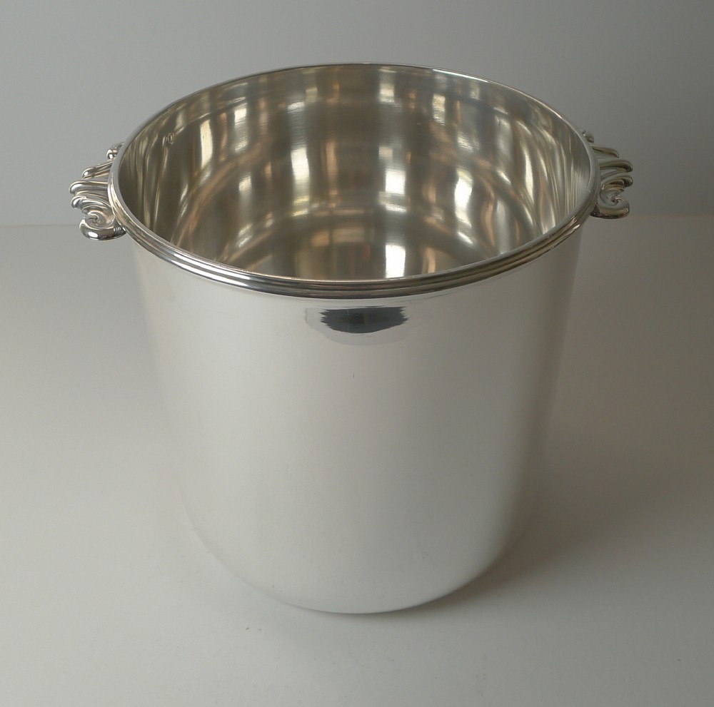 Antique French Silver Plated Wine or Champagne Cooler / Bucket, Puiforcat, Paris