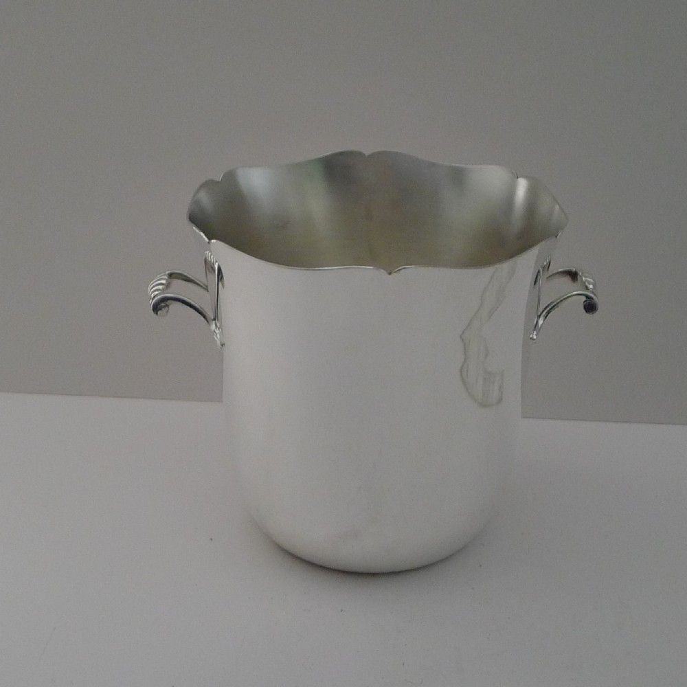 French Silver Plated Champagne Bucket / Wine Cooler by Ercuis, Paris