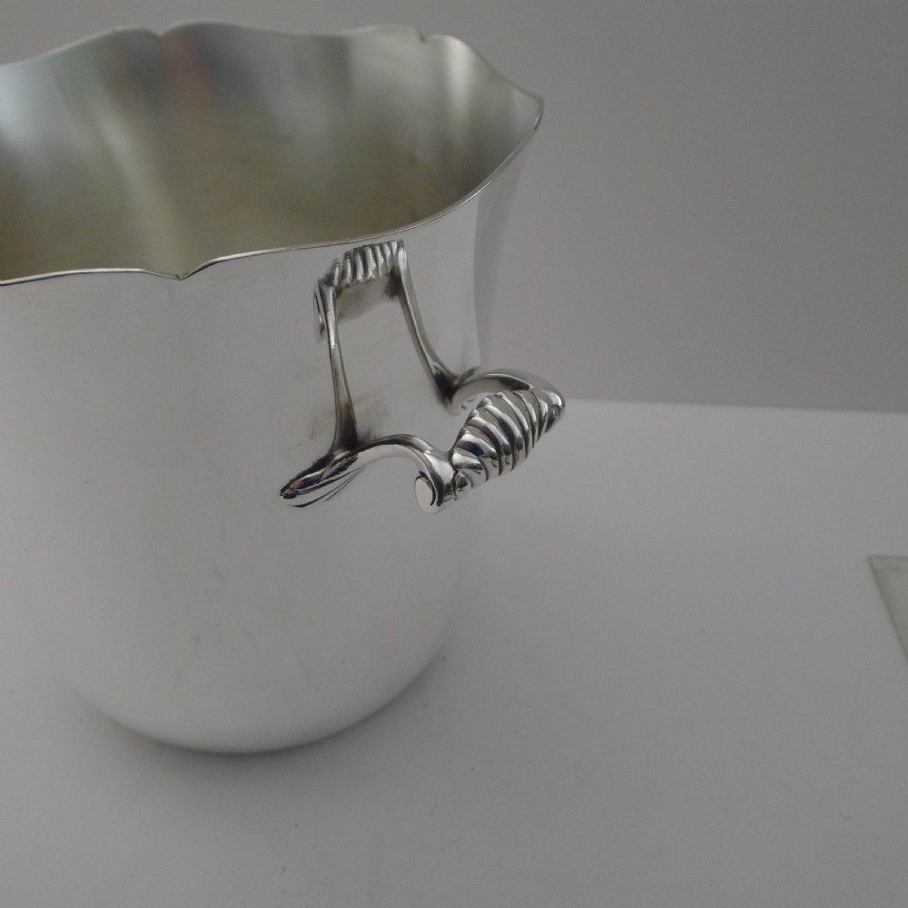 French Silver Plated Champagne Bucket / Wine Cooler by Ercuis, Paris View II