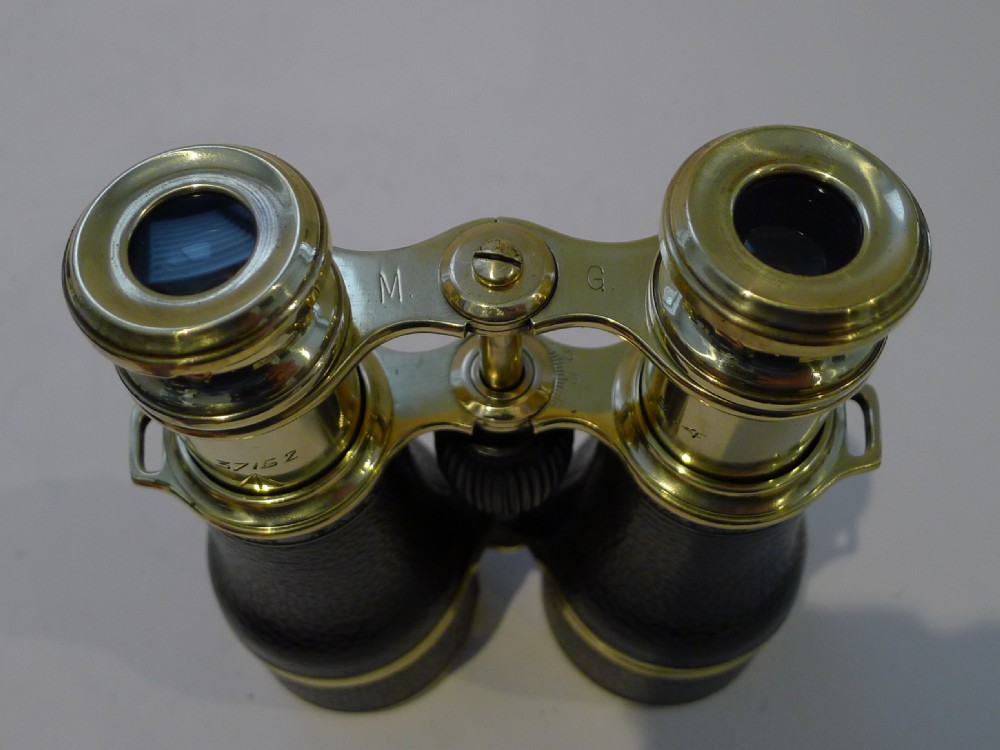 Pair WW1 Binoculars and Case, British Officer's Issue, 1916, Colmont, Paris View XI