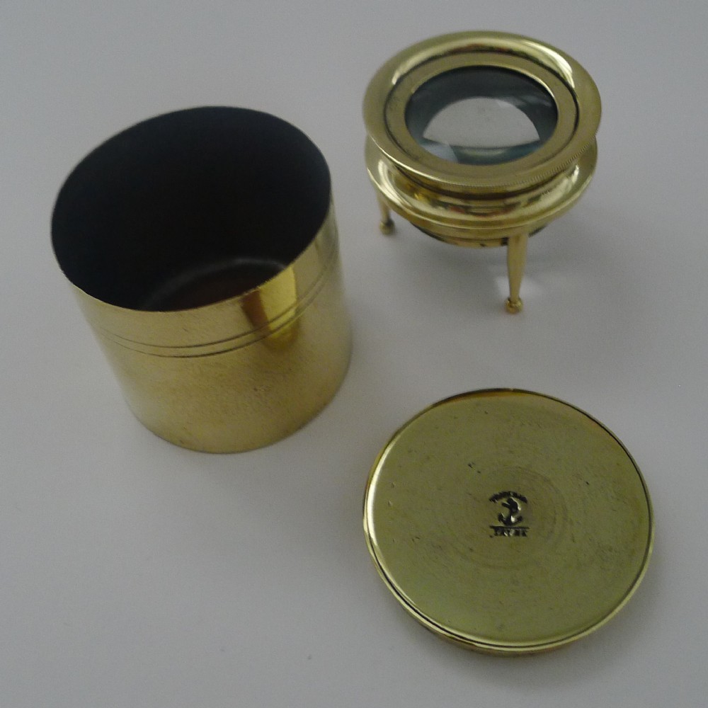 Cased Map or Chart Magnifying Glass by J P Cutts c.1870