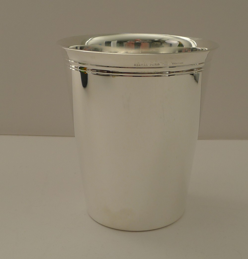 Hermès Paris - Small Silver Plated Vase c.1960