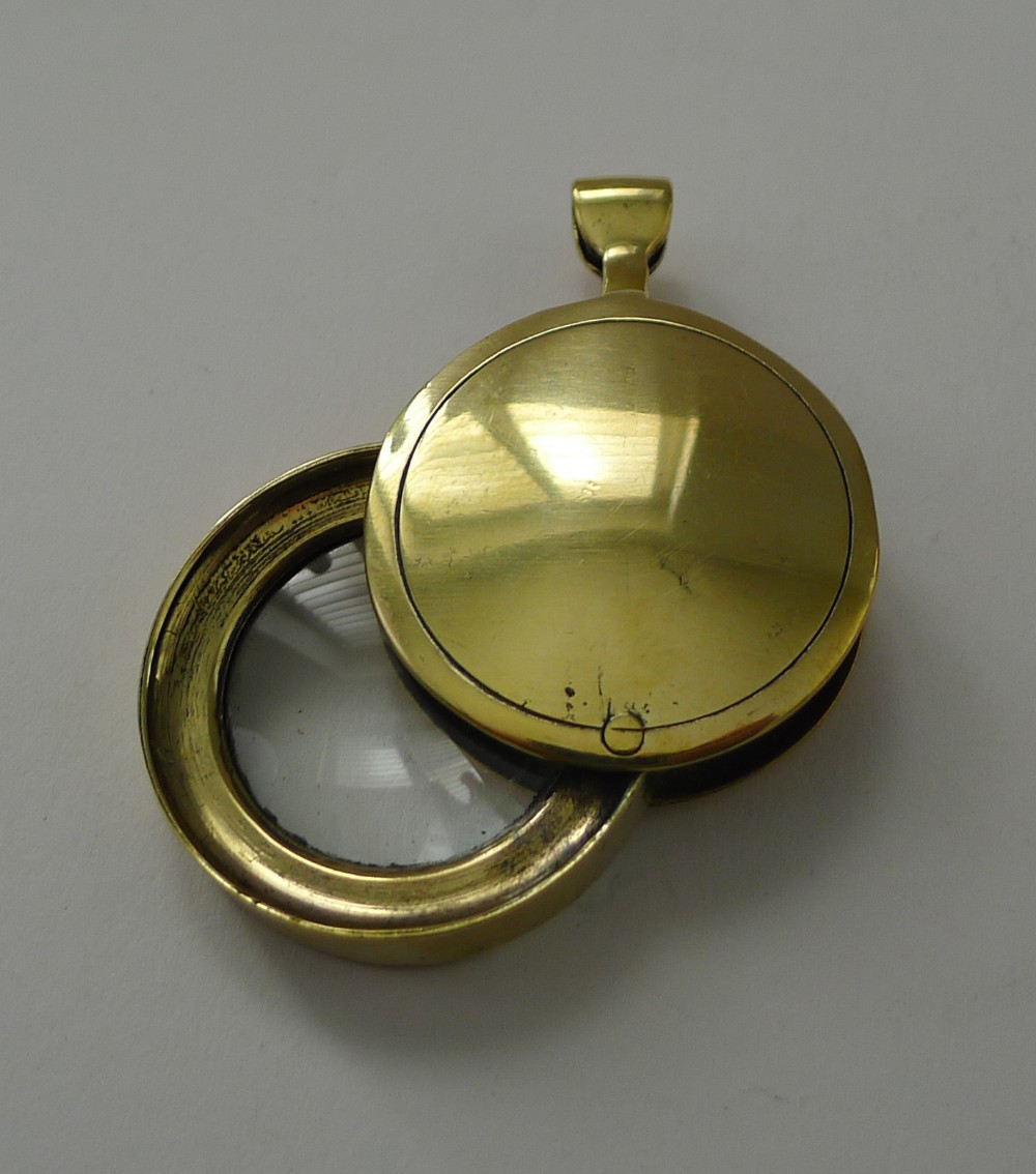 Antique English Folding Brass Compass c.1910