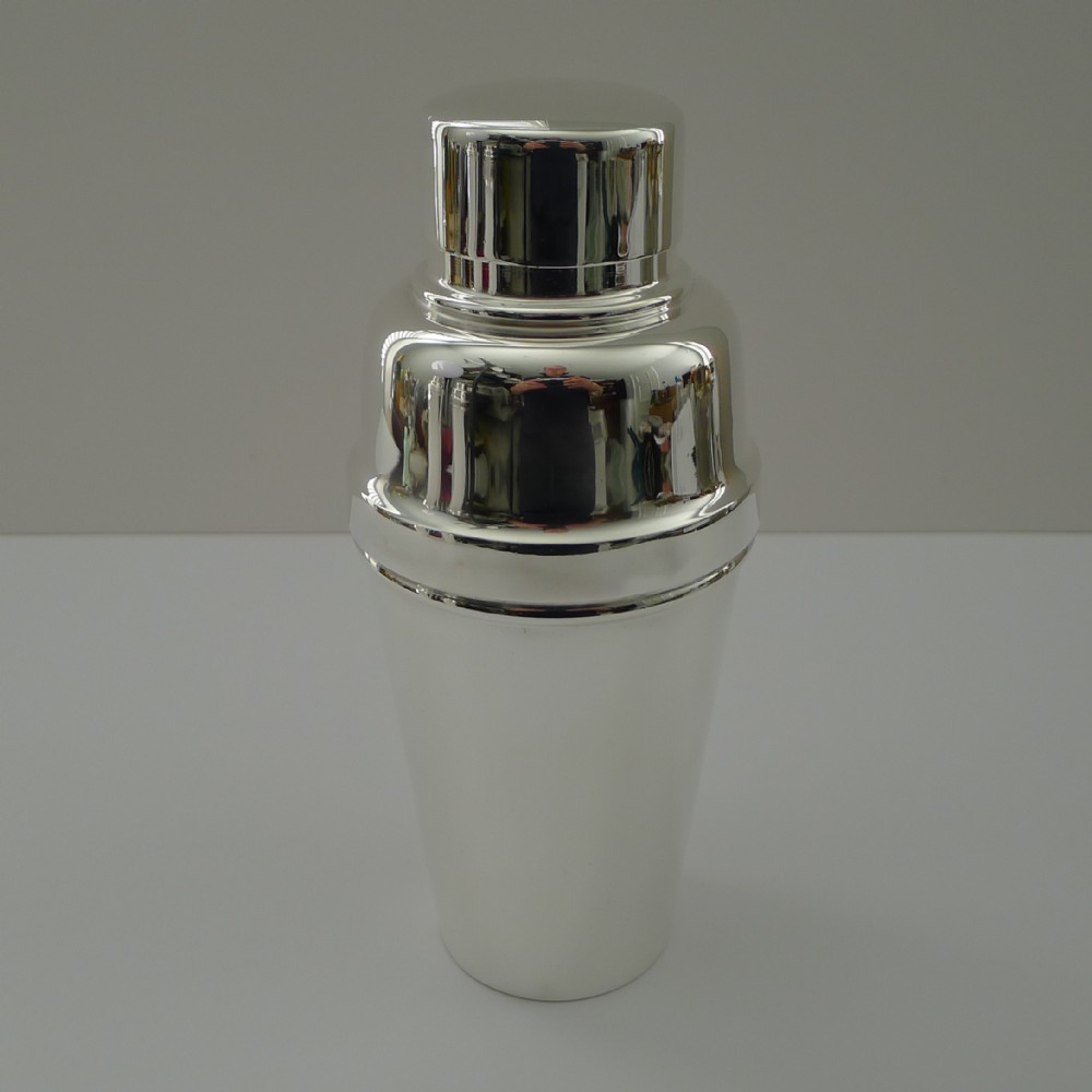 Art Deco Cocktail Shaker With Lemon Squeezer by Mappin & Webb
