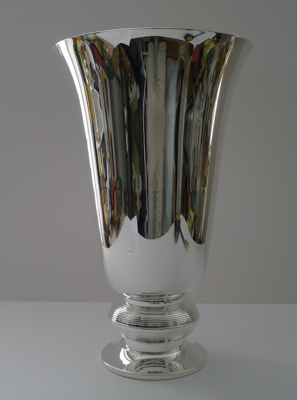 Luc Lanel for Christofle / Gallia - Huge Ondulations Vase c.1935
