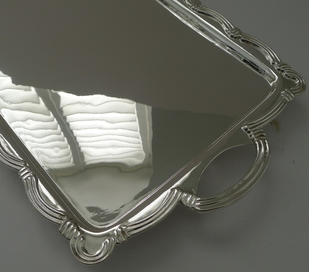 Silver Plated Cocktail Tray by Goldsmith's & Silversmith's Co. Ltd. c.1930 View V