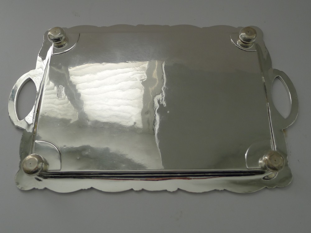 Silver Plated Cocktail Tray by Goldsmith's & Silversmith's Co. Ltd. c.1930 View VI