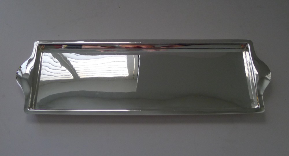 Antique English Mappin & Webb Silver Plated Cocktail / Drinks Tray View III