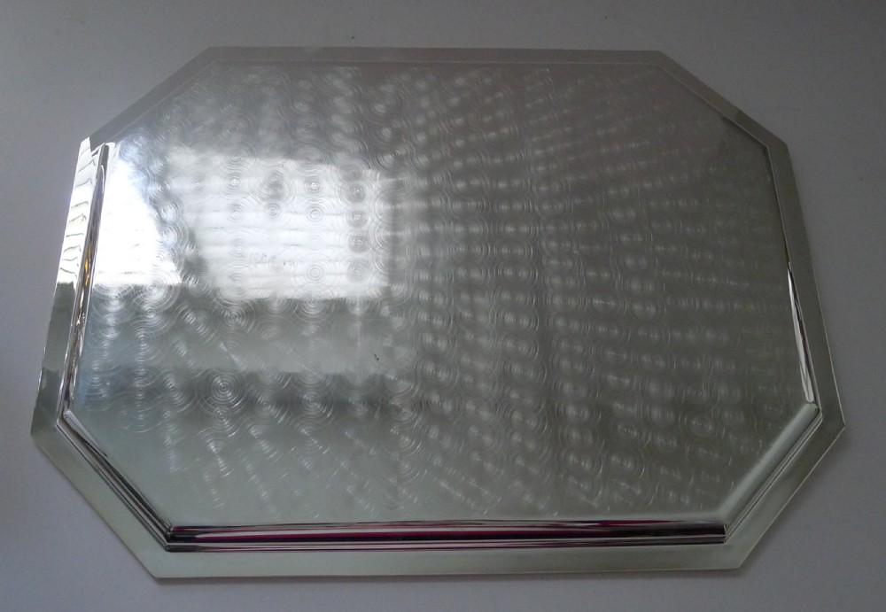 Vintage Italian Solid (800) Silver Tray by Greggio, Padova c.1960 View V