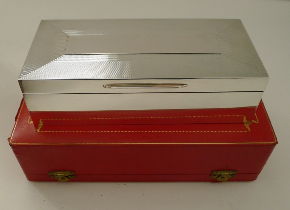 Cartier Retailed Solid Sterling Silver Cigar Box - 1961 View XVIII