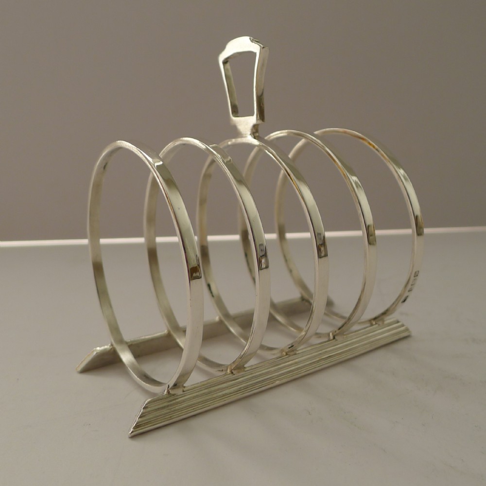 Hukin & Heath - Rare Art Deco Solid / Sterling Silver Toast Rack